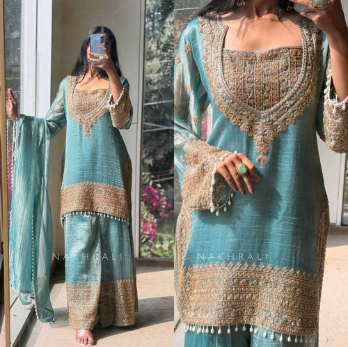 Cotton party Shalwar Kameez Pakistani/Indian Design Ready to wear traditional Clothes Dress Outfit.